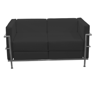 Tarazona black imitation leather sofa