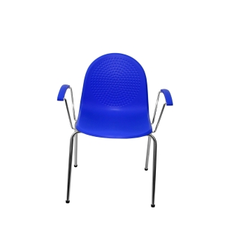 Pack 4 blue plastic chairs Ves
