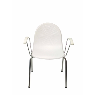Pack 4 white plastic chairs Ves