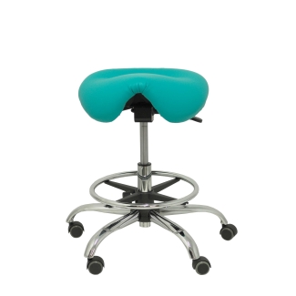 Alatoz green stool similpiel