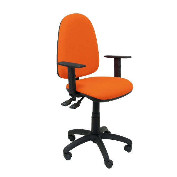 Orange chair with adjustable armrests Tribaldos