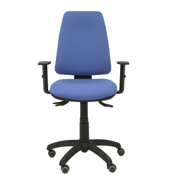 Elche S bali blue chair clear parquet wheels adjustable arms
