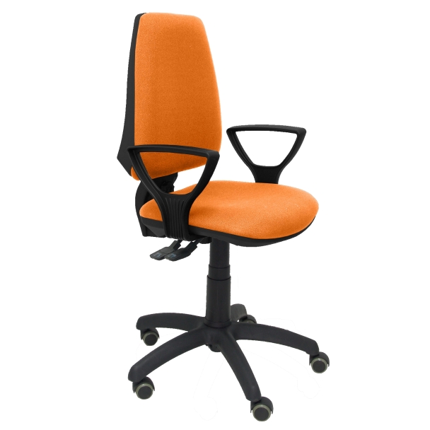 Elche S bali orange chair arms fixed wheels parquet