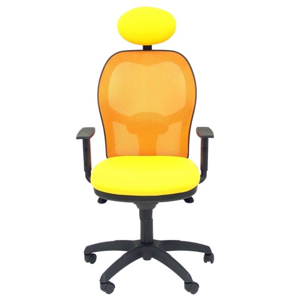 Jorquera malha laranja assento bali cadeira amarela cabeceira fixa