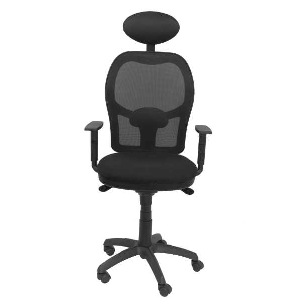 Jorquera mesh chair seat black similpiel yellow fixed headboard