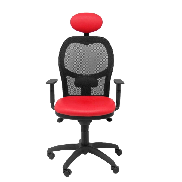 Jorquera malha assento da cadeira cabeceira similpiel vermelho fixo preto