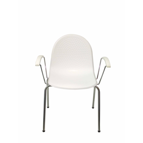 Pack 4 white plastic chairs Ves