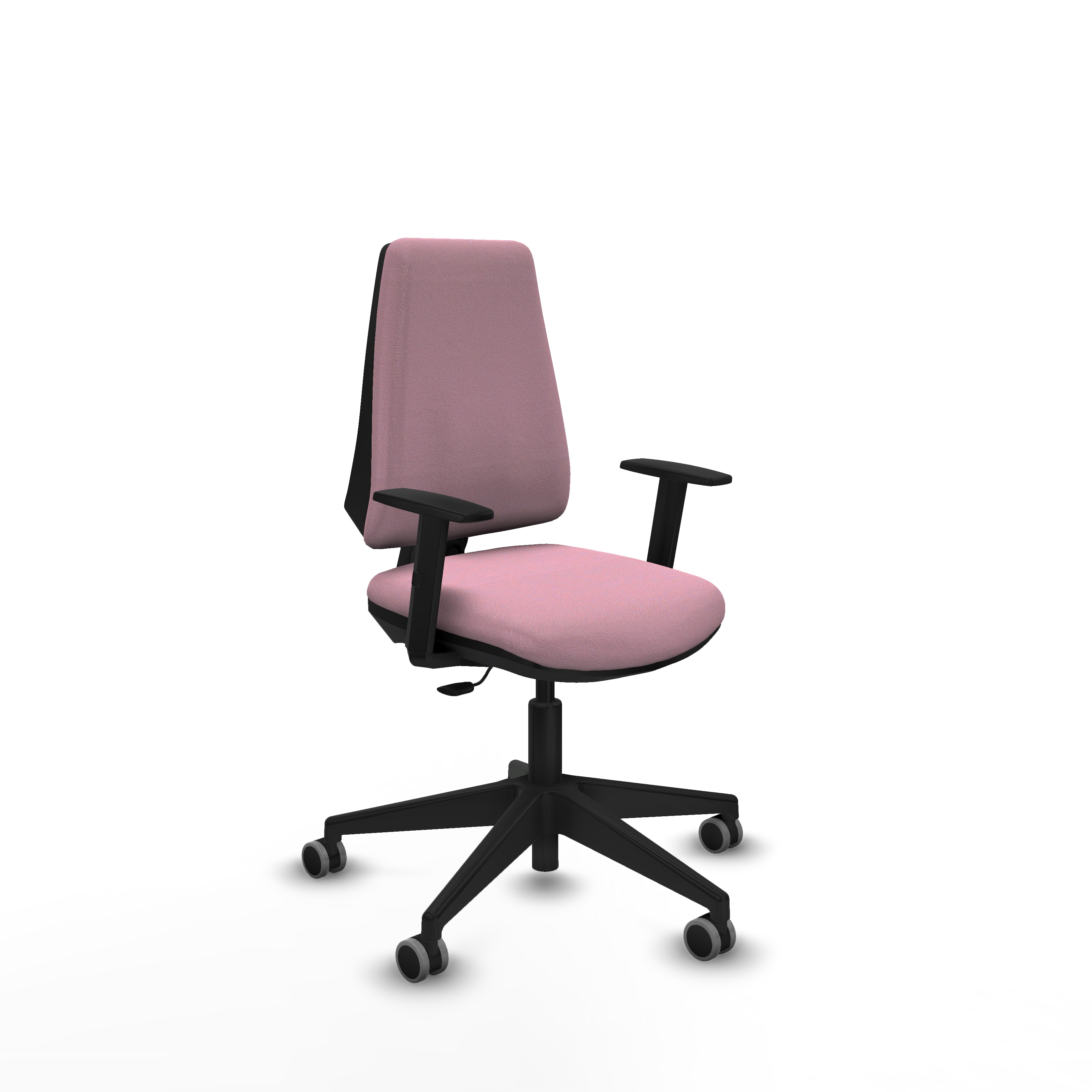 Elche CP bali rosa brazos 1D base piramidal ruedas engomadas 65mm