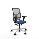 Motilla traslack malla gris bali azul marino brazos 2D base blanca  ruedas 65mm nailon