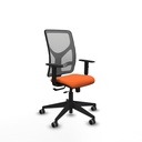 Motilla traslack malla gris bali naranja brazos 1D base piramidal  ruedas 65mm engomadas