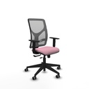 Motilla traslack malla gris bali rosa brazos 1D base piramidal  ruedas 65mm engomadas