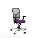 Motilla traslack malla gris bali morado brazos 2D base aluminio  ruedas 65mm engomadas