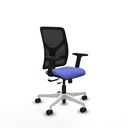 Motilla traslack malla negra bali azul claro brazos 2D base blanca  ruedas 65mm nailon