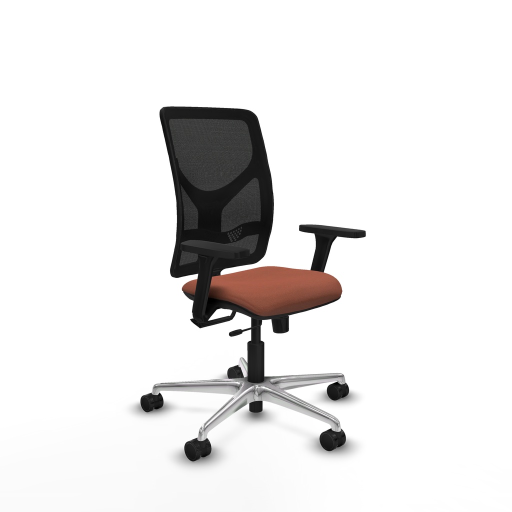 Motilla traslack malla negra bali marrón brazos 3D base aluminio  ruedas 65mm nailon