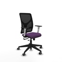Motilla traslack malla negra bali morado brazos blancos base piramidal  ruedas 65mm engomadas