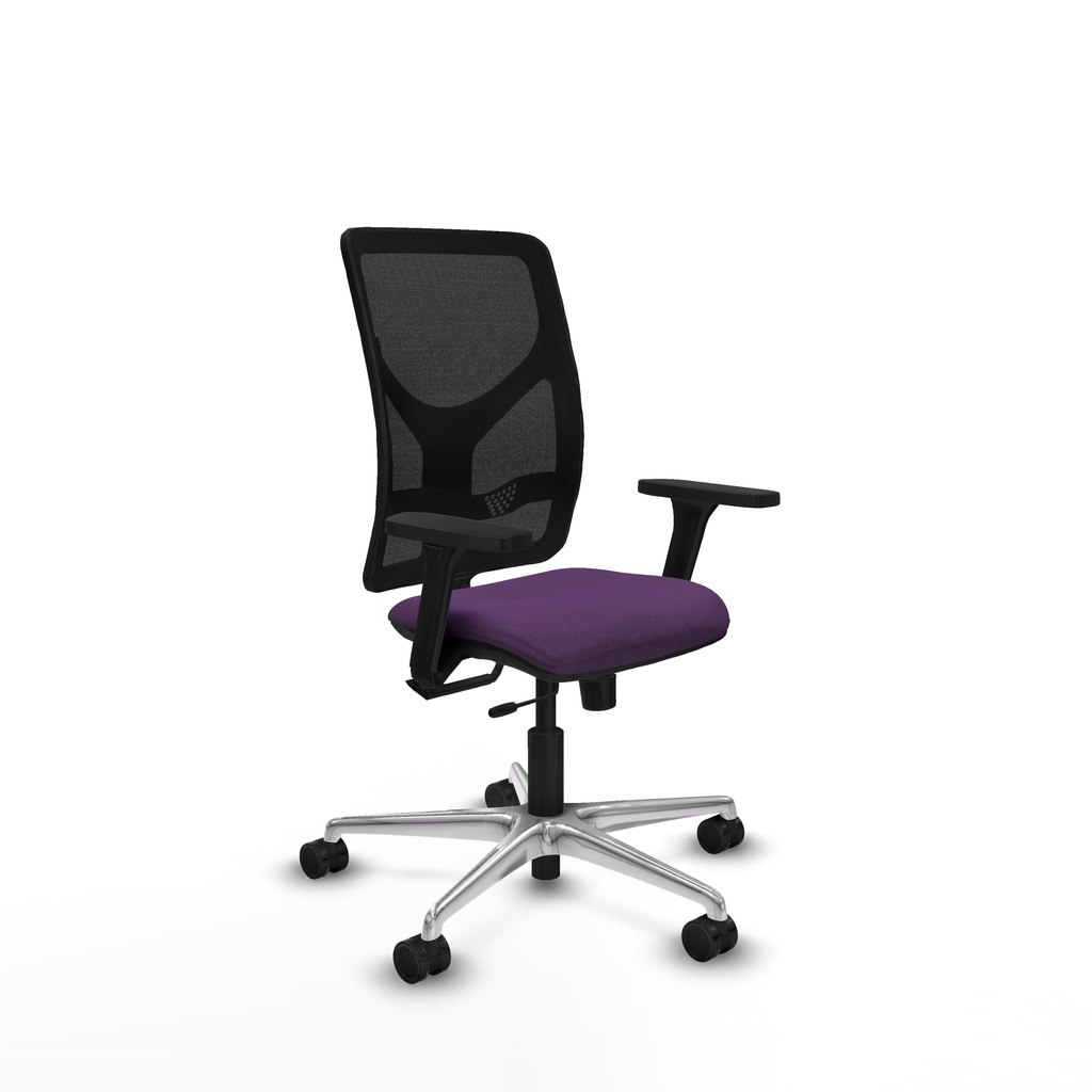 Motilla traslack malla negra bali morado brazos 3D base aluminio  ruedas 65mm nailon