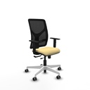 Motilla traslack malla negra similpiel crema brazos 1D base blanca  ruedas 65mm engomadas