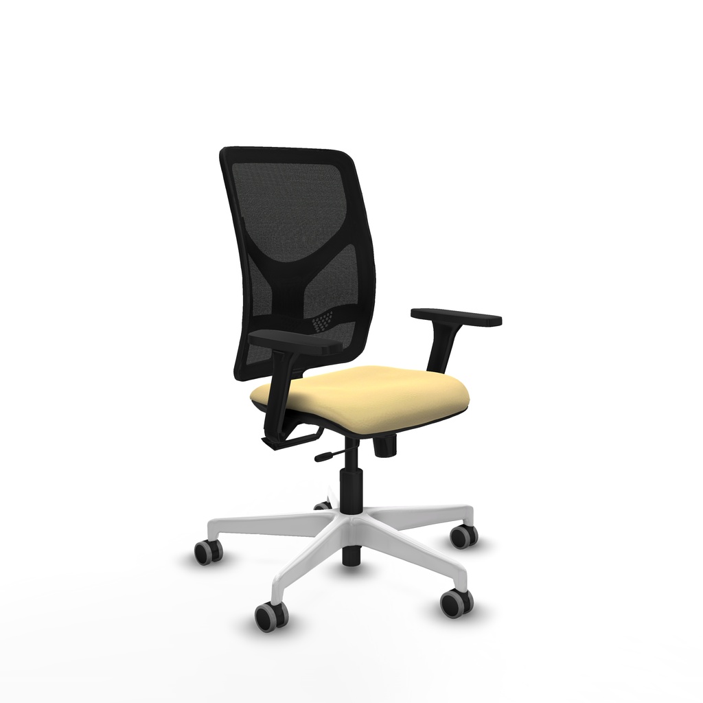 Motilla traslack malla negra similpiel crema brazos 3D base blanca  ruedas 65mm engomadas