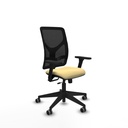 Motilla traslack malla negra similpiel crema brazos 3D base piramidal  ruedas 65mm engomadas