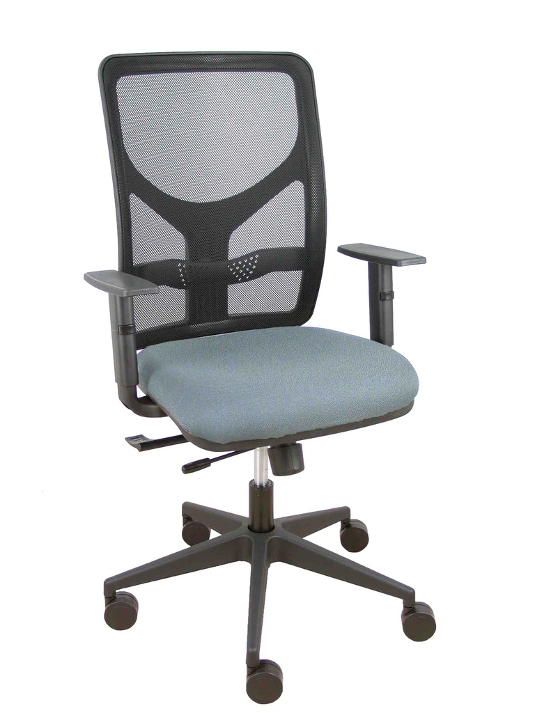 Silla Motilla traslack malla negra asiento bali gris brazo regulable