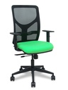 Silla Motilla traslack malla negra asiento bali pistacho brazo regulable