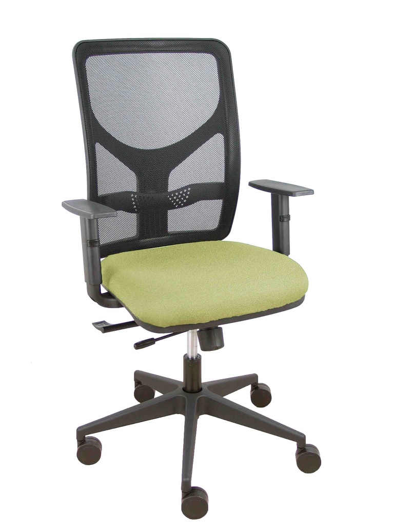 Silla Motilla traslack malla negra asiento bali verde oliva brazo regulable