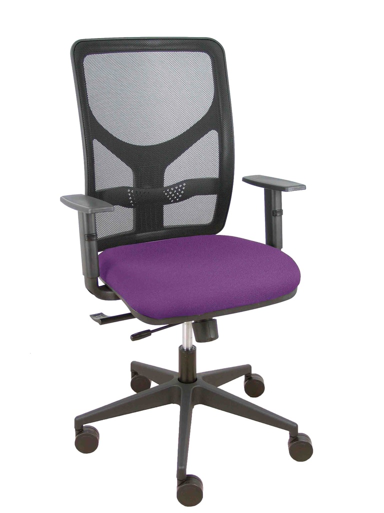 Silla Motilla traslack malla negra asiento bali morado brazo regulable