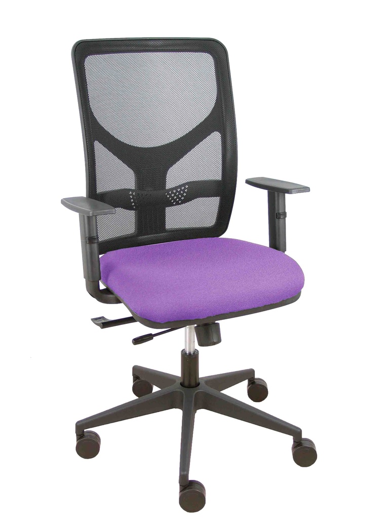 Silla Motilla traslack malla negra asiento bali lila brazo regulable
