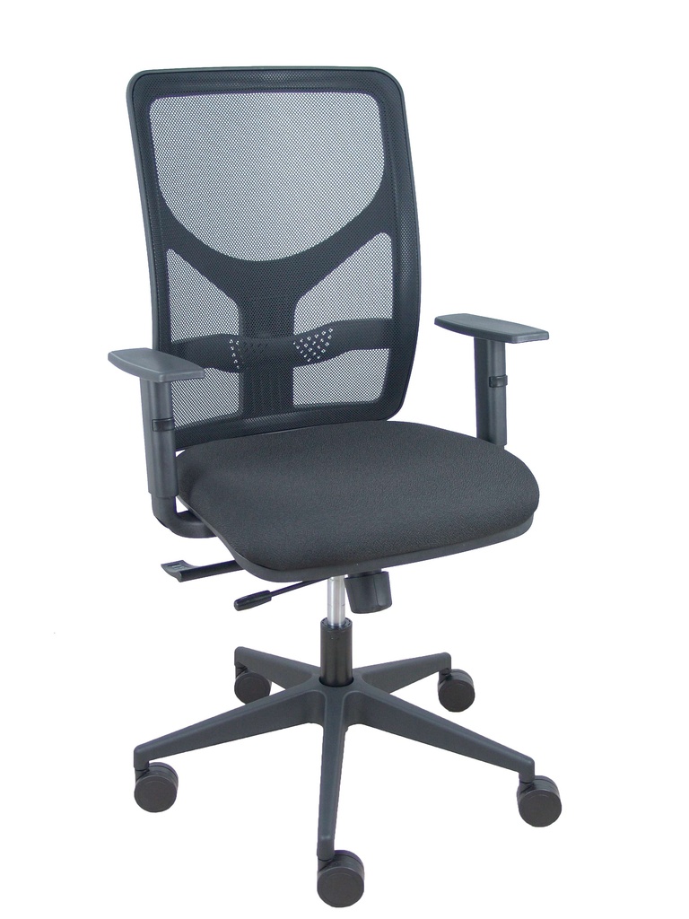 Silla Motilla traslack malla negra asiento bali negro brazo regulable