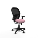Alocén sincro malla negra bali rosa brazos 2D base poliamida  ruedas autofrenantes 50mm