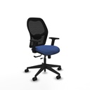 Alocén traslack malla negra bali azul marino brazos 2D base piramidal  ruedas nailon 65mm