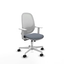 Cilanco blanca sincro malla blanca bali gris brazos blancos base blanca ruedas 65mm nailon