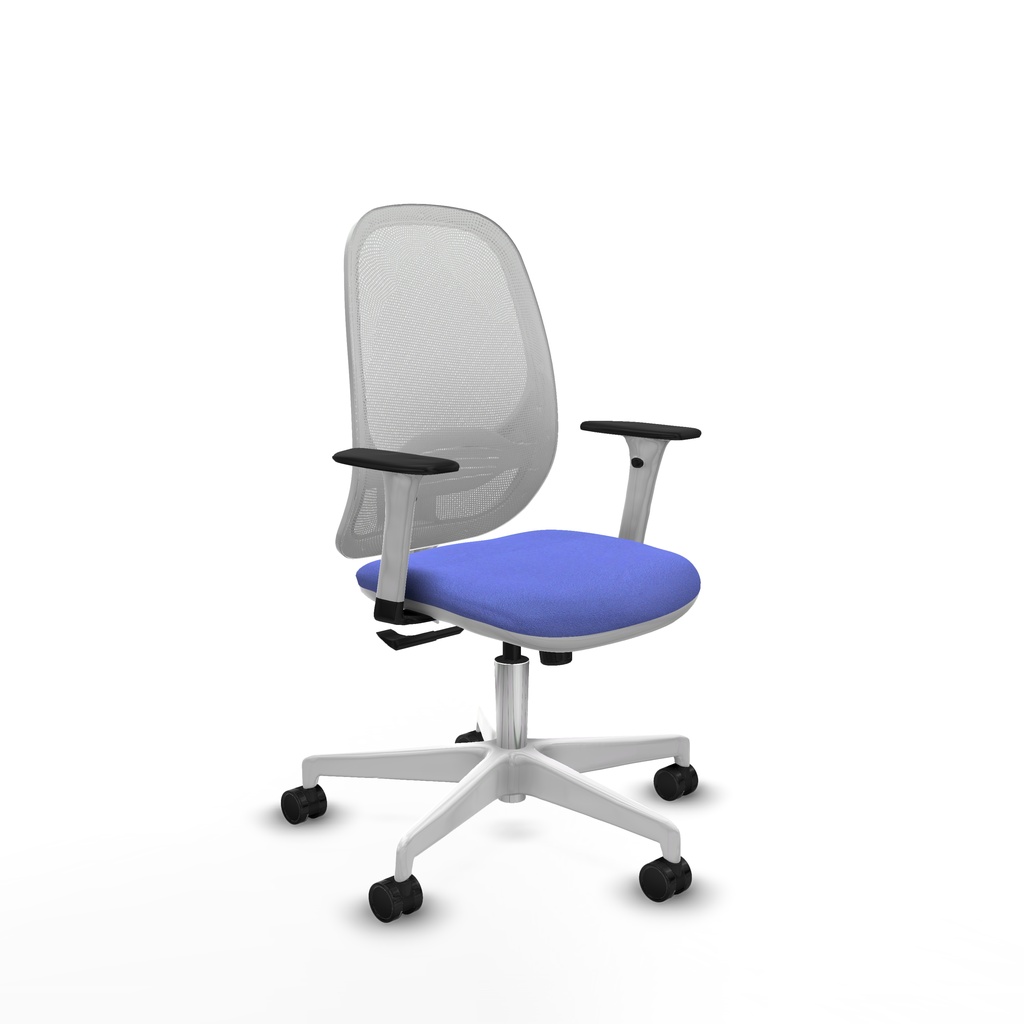 Cilanco blanca sincro malla blanca bali azul claro brazos 1D base blanca ruedas 65mm nailon