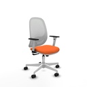 Cilanco blanca sincro malla blanca bali naranja brazos 1D base blanca ruedas 65mm nailon