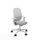 Cilanco blanca sincro malla blanca bali gris claro brazos blancos base blanca ruedas 65mm nailon