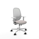 Cilanco blanca sincro malla blanca similpiel blanco brazos blancos base blanca ruedas 65mm nailon