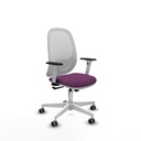 Cilanco blanca sincro malla blanca similpiel morado brazos 1D base blanca ruedas 65mm engomadas