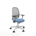 Cilanco blanca sincro malla gris bali azul cielo brazos 1D base blanca ruedas 65mm engomadas