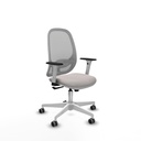Cilanco blanca sincro malla gris similpiel blanco brazos 1D base blanca ruedas 65mm engomadas