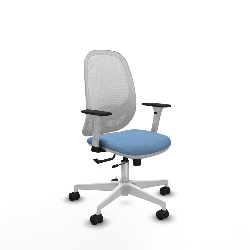 Cilanco blanca traslack malla blanca bali azul cielo brazos 1D base blanca ruedas 65mm nailon
