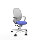 Cilanco blanca traslack malla blanca bali azul claro brazos 1D base blanca ruedas 65mm nailon