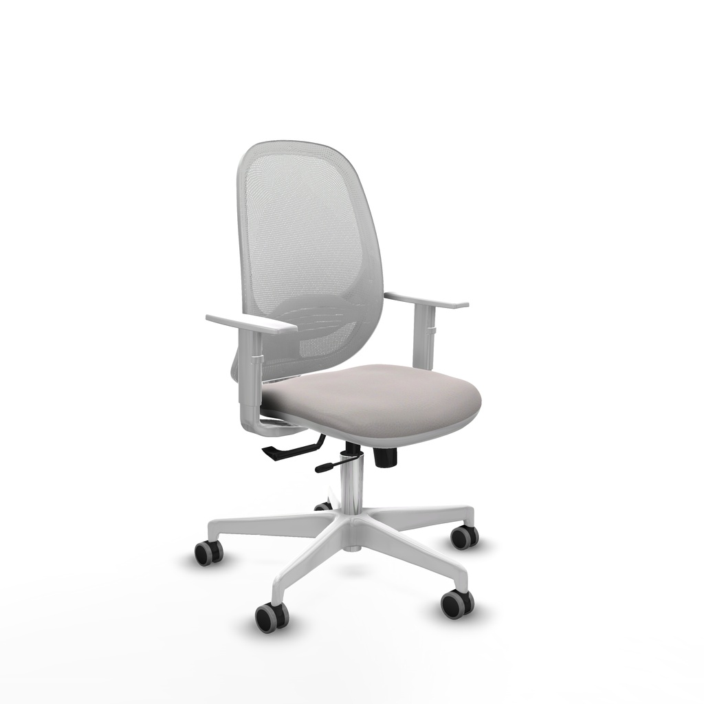 Cilanco blanca traslack malla blanca similpiel blanco brazos blancos base blanca ruedas 65mm engomadas