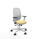 Cilanco blanca traslack malla blanca similpiel crema brazos 1D base blanca ruedas 65mm nailon