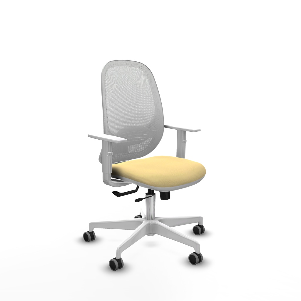 Cilanco blanca traslack malla blanca similpiel crema brazos blancos base blanca ruedas 65mm engomadas