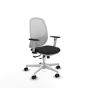 Cilanco blanca traslack malla blanca similpiel negro brazos 1D base blanca ruedas 65mm nailon