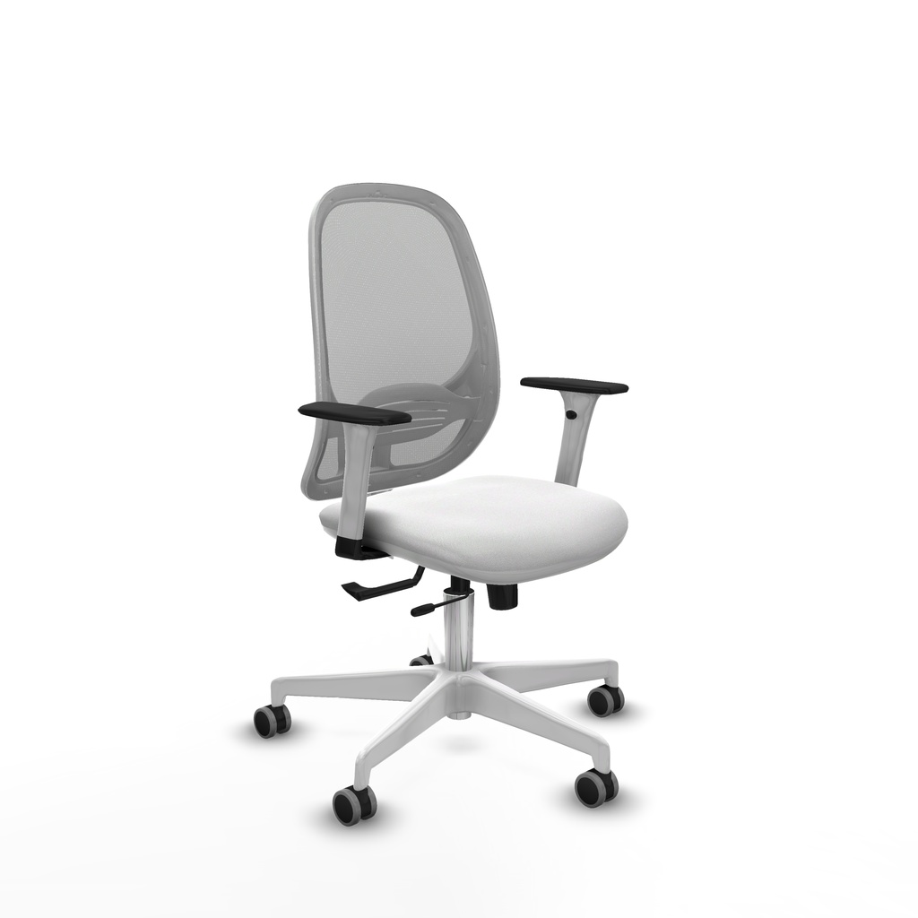 Cilanco blanca traslack malla gris bali blanco brazos 1D base blanca ruedas 65mm engomadas
