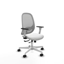 Cilanco blanca traslack malla gris bali blanco brazos 1D base blanca ruedas 65mm nailon