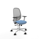 Cilanco blanca traslack malla gris bali azul cielo brazos 1D base blanca ruedas 65mm nailon