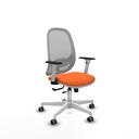 Cilanco blanca traslack malla gris bali naranja brazos 1D base blanca ruedas 65mm engomadas