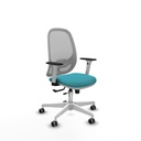 Cilanco blanca traslack malla gris bali turquesa brazos 1D base blanca ruedas 65mm engomadas